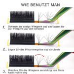 Selbstfächernde Wimpern .03 .05 .07.10 Easy Fan Lashes für Volumentechnik C D curl Wimpernextensions Volumen Wimpern Einzelne Länge Schwarz – Bild 6