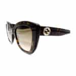 Gucci Unisex, Erwachsene GG0327S 002 52 Sonnenbrille, Dunkel Havana, 52 – Bild 3