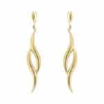 Lucchetta - Ohrringe Gelbgold 9 karat, OhrAnhänger 375 Echt-gold für Mädchen Damen
