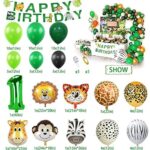 Dschungel Geburtstag Dekoration, AcnA Geburtstagsdeko Jungen,Kindergeburtstag deko Safari Happy Birthday Dekoration – Bild 2