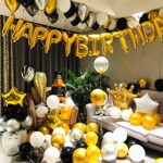 YinQin 114 Stück Geburtstagsdeko Birthday Decorations Luftballons Dekoration, Happy Birthday Deko mit Inflator