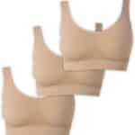 UnsichtBra Bustier Damen BH ohne Buegel | 3er Set Wohlfühl Bustiers Tops | Bügelloser Soft Bra | Schlaf Still Sport Büstier