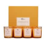 BODY, EARTH, LOVE Aromatherapie Kerzenset für Frauen, für Stress Relief und Home Decoration 4 * 100g Aromatherapie Travel Tin Weihnachtskerzen, Frauen Geburtstag Geschenk