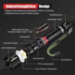 Shadowhawk LED Taschenlampe 500.000 Lumen – USB-aufladbar, IP67, XHP70.2, 5 Modi – Bild 5