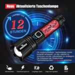 Shadowhawk LED Taschenlampe 500.000 Lumen – USB-aufladbar, IP67, XHP70.2, 5 Modi – Bild 2