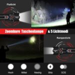 Shadowhawk LED Taschenlampe 500.000 Lumen – USB-aufladbar, IP67, XHP70.2, 5 Modi – Bild 3