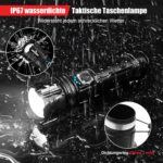 Shadowhawk LED Taschenlampe 500.000 Lumen – USB-aufladbar, IP67, XHP70.2, 5 Modi – Bild 6