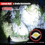 Shadowhawk LED Taschenlampe 500.000 Lumen – USB-aufladbar, IP67, XHP70.2, 5 Modi – Bild 7