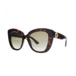 Gucci Unisex, Erwachsene GG0327S 002 52 Sonnenbrille, Dunkel Havana, 52