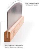 Blumtal Profi Pizzaschneider, scharfes Wiegemesser, Pizzamesser für Jede Pizza, Klinge 32cm – Bild 3