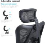 SIHOO Ergonomischer Bürostuhl, Chefsessel mit 3D verstellbare Armlehne und Lendenwirbelstütze, Hautfreundliche Netz-Hochlehne, Schreibtischstuhl bis 150kg/330LB Belastbar – Bild 2
