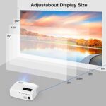 TOPVISION Heimkino Beamer, 9500 Lumen Video Beamer with 150.000 Stunden Verlängert, Native 1080P LCD Beamer Full HD, 4K 350'' Heim/Berufsprojektor für Smartphone/PC/TV-Box/Laptop/PS4/PPT – Bild 3