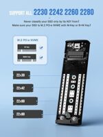 SSD M.2 NVMe Enclosure USB 3.1 Gen 2 to PCI-e, Lemorele m2 ssd NVMe Gehäuse USB Thunderbolt Festplattengehäuse – Bild 2