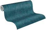 WALLCOVER Tapete, Uni Betonoptik Vintage Design Vliestapete, Vinyl Modern Struktur Einfarbig, 6 Metallic farbe,  Made in Germany – Bild 3