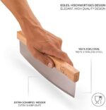 Blumtal Profi Pizzaschneider, scharfes Wiegemesser, Pizzamesser für Jede Pizza, Klinge 32cm – Bild 2