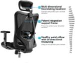 SIHOO Bürostuhl Ergonomischer Schreibtischstuhl, Drehstuhl hat Verstellbarer Lordosenstütze, Kopfstütze und Armlehne, Höhenverstellung und Wippfunktion, Rückenschonend, Bis 150kg/330LB Belastbar – Bild 4