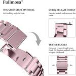 Fullmosa Edelstahlarmband für Uhr,Metall Uhrenarmbänder mit Schnellverschluss geeignet für Damen&Herren – Bild 4