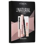 L'Oréal Paris Make-up Set mit Wimperntusche, Eyeliner und Lippenstift, False Lash Paradise Mascara (schwarz), Color Riche Plump & Shine Lippenstift (nude), Superliner Perfect Slim (schwarz), 3-teilig
