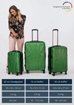 Suitline Koffer, Handgepäck Hartschalen Koffer, Laptopfach, grosser Hartschalen Koffer, Pilotentrolley Hartschale – Bild 6