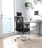SIHOO Bürostuhl Ergonomischer Schreibtischstuhl, Drehstuhl hat Verstellbarer Lordosenstütze, Kopfstütze und Armlehne, Höhenverstellung und Wippfunktion, Rückenschonend, Bis 150kg/330LB Belastbar – Bild 6