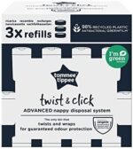 Tommee Tippee Nachfüllkassetten für Twist & Click Advanced Windelentsorgungssystem mit nachhaltig gewonnener, antibakterieller GREENFILM-Folie – Bild 3