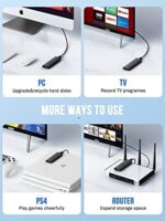 SSD M.2 NVMe Enclosure USB 3.1 Gen 2 to PCI-e, Lemorele m2 ssd NVMe Gehäuse USB Thunderbolt Festplattengehäuse – Bild 6
