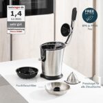 Princess Zitruspresse Juicer , professioneller Hebelarm, Universalaufsatz für Zitrusfrüchte, Fliessstopfunktion – Bild 3