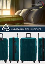 Suitline Koffer, Handgepäck Hartschalen Koffer, Laptopfach, grosser Hartschalen Koffer, Pilotentrolley Hartschale – Bild 4