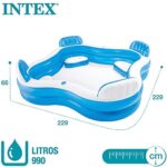 Intex 56475NP - Aufblasbares Swim Center Family Lounge, Blau Transparent / Weiss 229 x 229 x 66 cm – Bild 6
