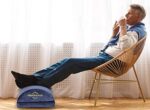 AMERIERGO Fussstütze Schreibtisch, Höhenverstellbare Fussbank, Ergonomische Fussablage aus Premium Schaumstoffkern, rutschfeste Fusshocker für Büro & Homeoffice Zubehör – Bild 7