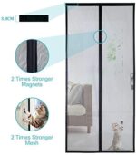 Apalus VP Magnet Fliegengitter Tür, Insektenschutz Balkontür, 2 x Langlebiger als der Apalus Klassiker, Katzen Sicher, Stärkere Magneten – Bild 2