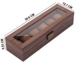 Uhrenaufbewahrungsbox | Uhrenschachtel | Uhrenschatulle | Uhrenbox | Watch Box mit Echtglass für 6 Uhren – Bild 2