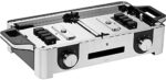 WMF Lono Master-Grill, Elektrogrill, 50 x 28 cm, Tischgrill elektro mit Windschutz und Auffangschale, Outdoorzertifiziert für Barbecue, 2 getrennt regulierbare Grillflächen, 2400 W, edelstahl matt – Bild 6
