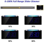 Lauter digitaler Wecker, grosses LED-Display, 7-Farben-Nachtlicht, Dimmer, 2 USB-Ladeanschlüsse, 12/24 H, Steckdose, Batterie-Backup für schwere Schläfer Kinder Teenager Jungen Mädchen Senioren – Bild 4