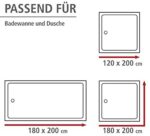 WENKO Anti Schimmel Duschvorhang Astera Flex, Textil Vorhang mit Antischimmel Effekt, grosse integrierte Ringe zur Befestigung an der Duschstange, waschbar, wasserabweisend, 180 x 200 cm – Bild 4