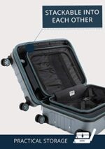 Suitline Koffer, Handgepäck Hartschalen Koffer, Laptopfach, grosser Hartschalen Koffer, Pilotentrolley Hartschale – Bild 9
