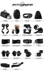Fitgriff® Zughilfen (gepolstert) für Krafttraining, Bodybuilding, Fitness - Kreuzheben Gurte - Profi Lifting Straps - für Frauen und Männer – Bild 7