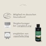 AllgäuQuelle® Saunaaufguss mit 100% BIO-Öle Waldaufguss Fichte Latschenkiefer Alpenzirbe Minze (100ml). Natürlicher Sauna-aufguss mit Sauna-ätherische-Öle im Aufguss-Mittel. – Bild 3