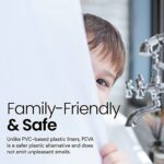 LiBa Duschvorhang | Wasserdicht, Anti-Schimmel, PEVA mit Gewicht | Transparent und Waschbar – Bild 6
