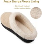 Wishcotton Hausschuhe Damen Plüsch Slippers, Warme und Bequeme Pantoffeln mit rutschfester Memory Foam Gummisohle – Bild 3
