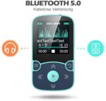 AGPTEK MP3 Player – Bluetooth, 32/64GB, TFT Display, Clip & Erweiterbarer Speicher bis 128GB – Bild 3