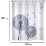 WENKO Anti Schimmel Duschvorhang Astera Flex, Textil Vorhang mit Antischimmel Effekt, grosse integrierte Ringe zur Befestigung an der Duschstange, waschbar, wasserabweisend, 180 x 200 cm – Bild 5