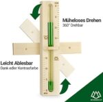 NORDHOLZ® Sauna Sanduhr 15 Minuten aus 100% nordischer Fichte - Glas robust & hitzebeständig - Kontrastfarbe Grün + 2 Edelstahl Schrauben - Sauna Zubehör - 60 Tage risikolos testen - Saunauhr – Bild 3