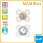 MAM Original Start Schnuller im 2er-Set, speziell für Früh- und Neugeborene, stillfreundlicher Silikonschnuller aus MAM SkinSoft Silikon mit Schnullerbox, 0-2 Monate – Bild 2