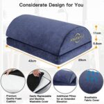 AMERIERGO Fussstütze Schreibtisch, Höhenverstellbare Fussbank, Ergonomische Fussablage aus Premium Schaumstoffkern, rutschfeste Fusshocker für Büro & Homeoffice Zubehör – Bild 3