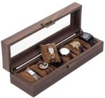 Uhrenaufbewahrungsbox | Uhrenschachtel | Uhrenschatulle | Uhrenbox | Watch Box mit Echtglass für 6 Uhren – Bild 5