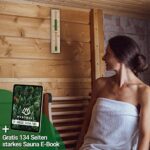 NORDHOLZ® Sauna Sanduhr 15 Minuten aus 100% nordischer Fichte - Glas robust & hitzebeständig - Kontrastfarbe Grün + 2 Edelstahl Schrauben - Sauna Zubehör - 60 Tage risikolos testen - Saunauhr – Bild 5