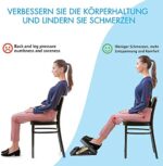 SurmountWay verstellbare Fussstütze mit Abnehmbarer, weicher Fussstütze, max. Belastung 55 kg, mit Massageperlen für Auto, unter dem Schreibtisch, Zuhause, Zug, 4-stufige Höhenverstellung – Bild 4