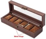 Uhrenaufbewahrungsbox | Uhrenschachtel | Uhrenschatulle | Uhrenbox | Watch Box mit Echtglass für 6 Uhren – Bild 4
