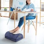 AMERIERGO Fussstütze Schreibtisch, Höhenverstellbare Fussbank, Ergonomische Fussablage aus Premium Schaumstoffkern, rutschfeste Fusshocker für Büro & Homeoffice Zubehör – Bild 5